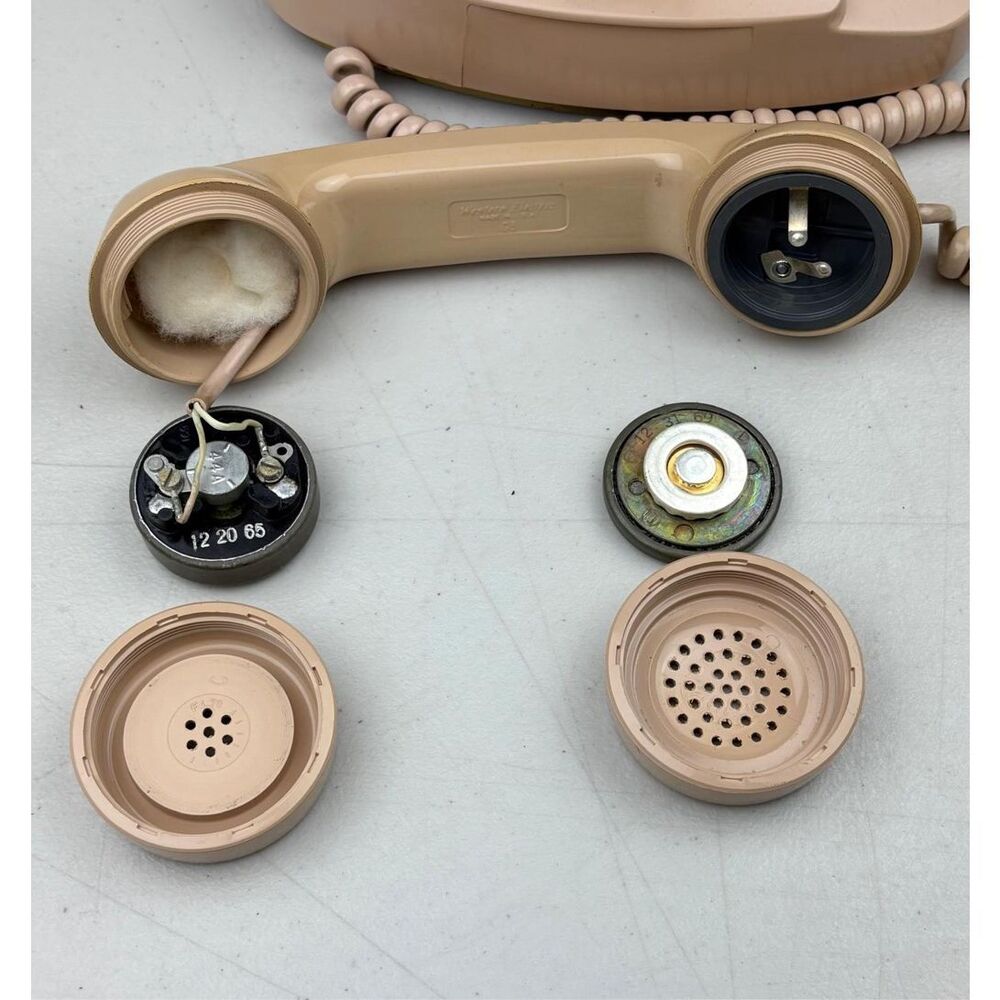 Vintage 1965 Western Electric Beige Princess G3 Handset Rotary Dial Telephone CI - Picture 10 of 13